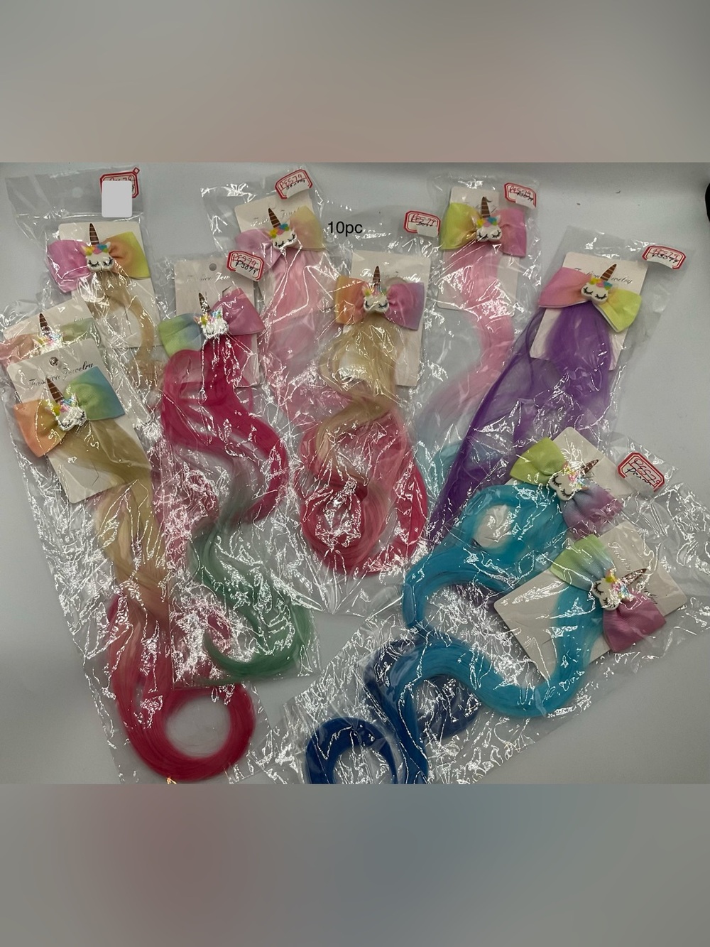 Unicorn Hair Clip 10pc